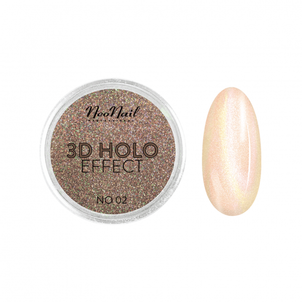 3D HOLO effect, uñas metalizadas, NO 02