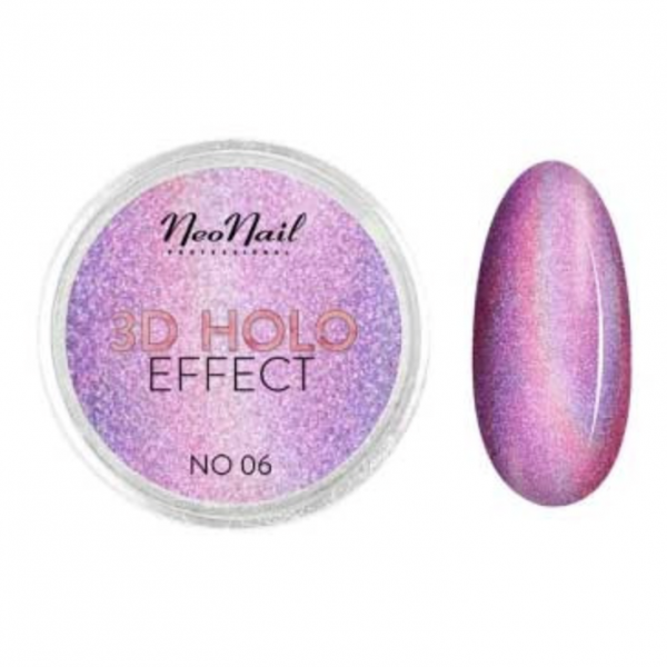 3D HOLO effect, uñas metalizadas, NO 06