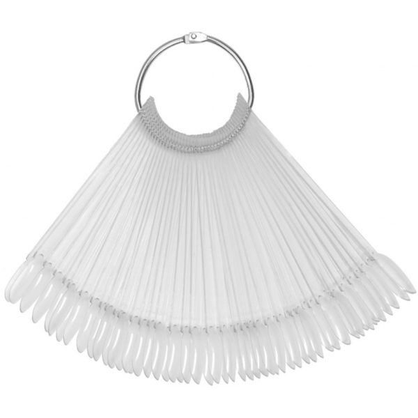 Muestrario tip transparente almendra 50un