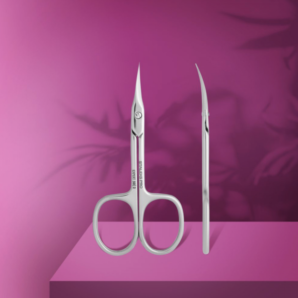 Tijera corta, mango tamaño M, de hoja curva para cutícula estándar STALEKS Expert 50 tipo 2