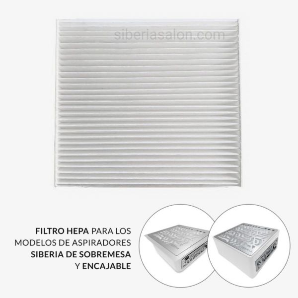 Filtro HEPA para los modelos de aspiradores Siberia de sobremesa y encajable