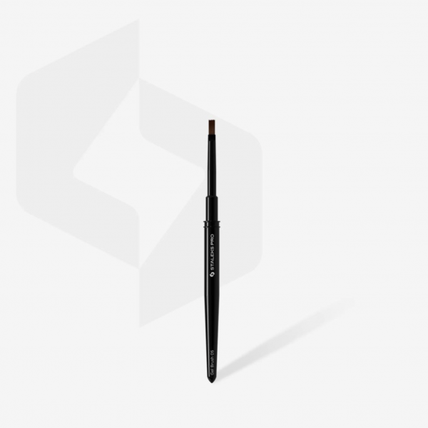 Pincel profesional Staleks Expert para modelado de gel – forma recta – anchura 5 mm/longitud 8.5 mm